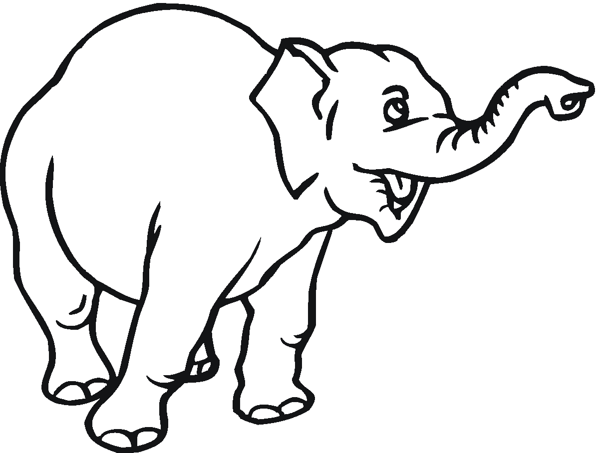 Free Elephant Coloring Pages