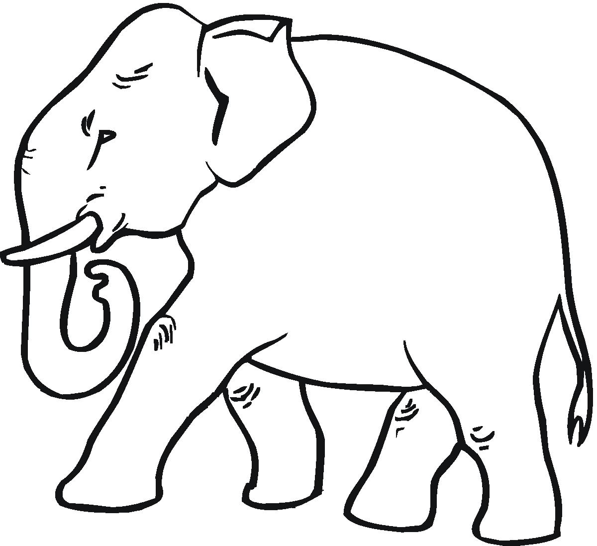 Free Elephant Coloring Pages