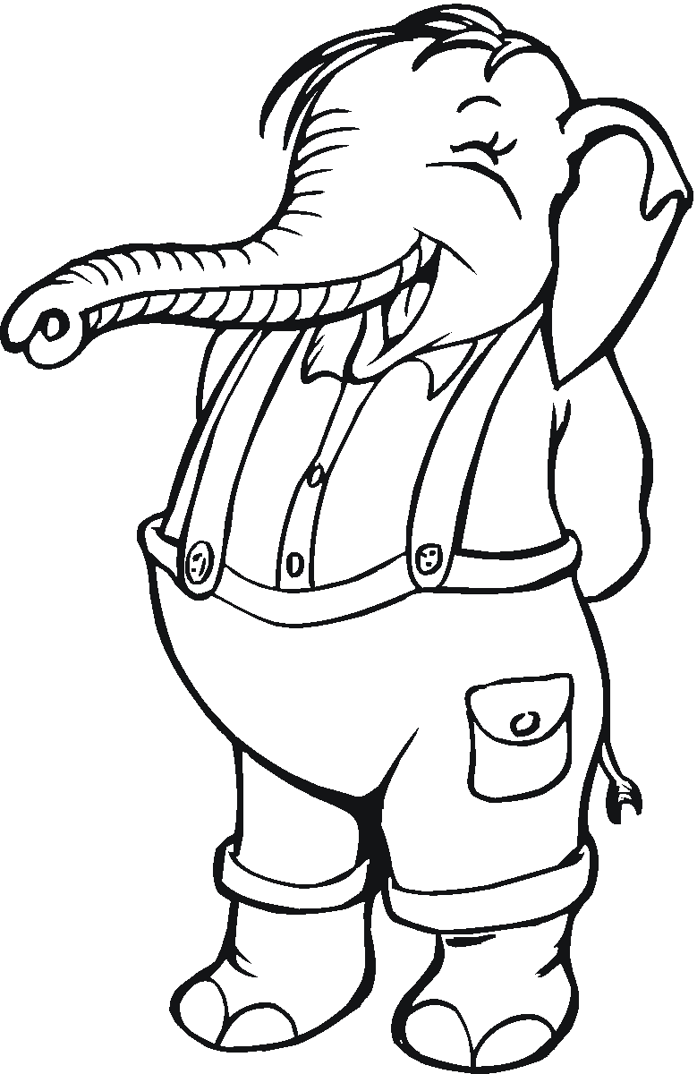 Free Elephant Coloring Pages