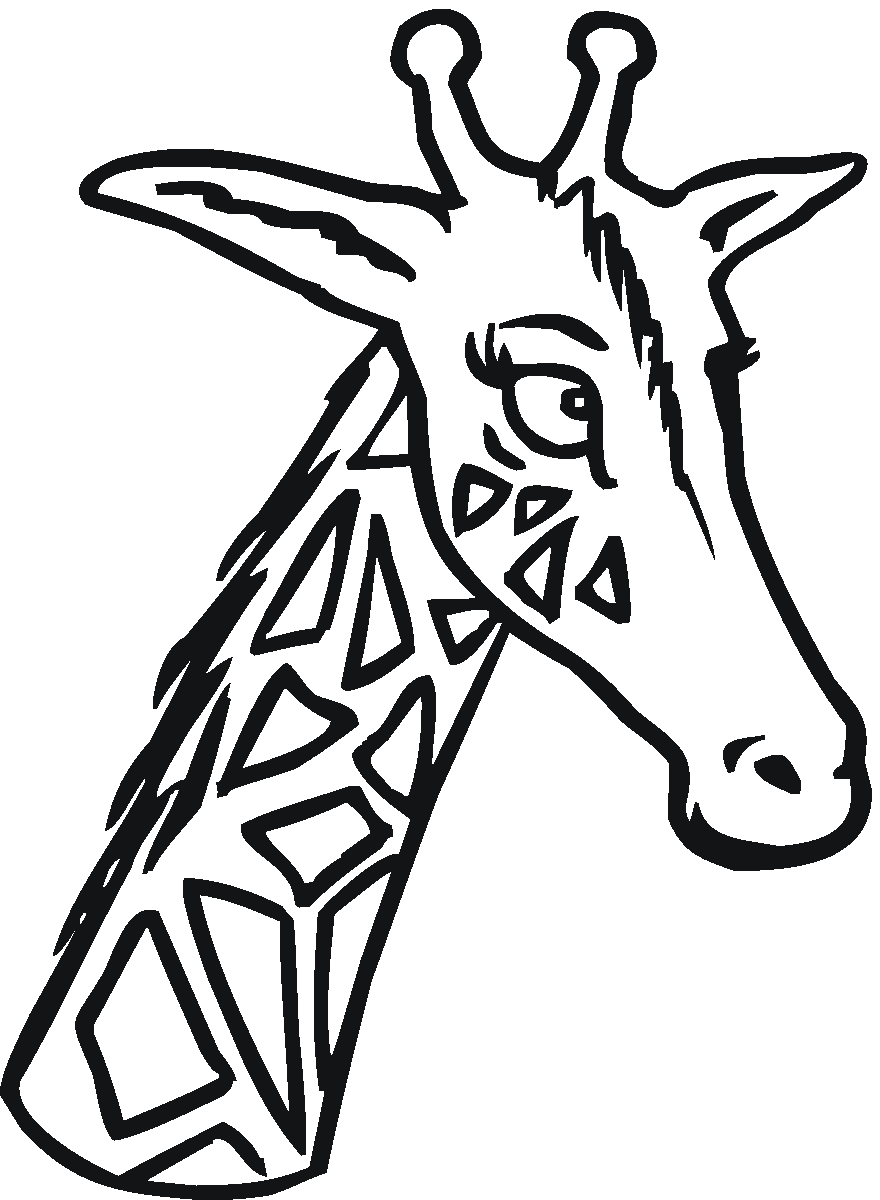 giraffe outline for coloring pages - photo #20