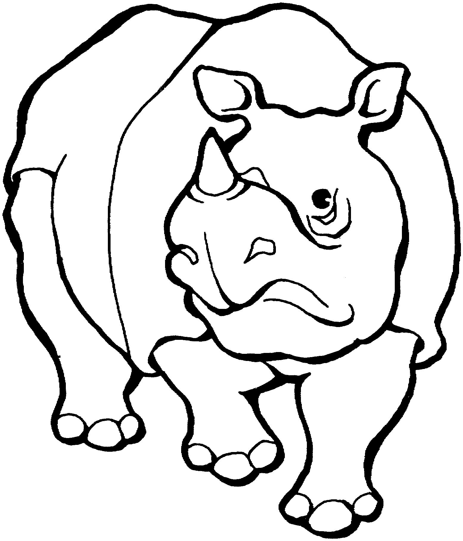 Free Rhino Coloring Pages