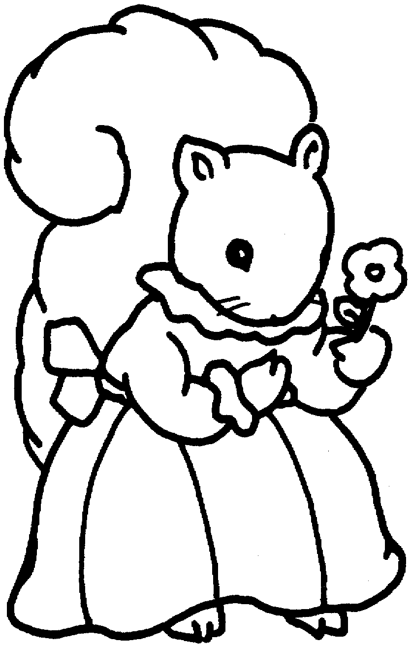 Free Squirrel Coloring Pages