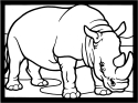 Free Rhino Coloring Pages