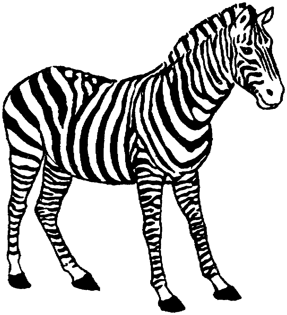 Free Zebra Coloring Pages