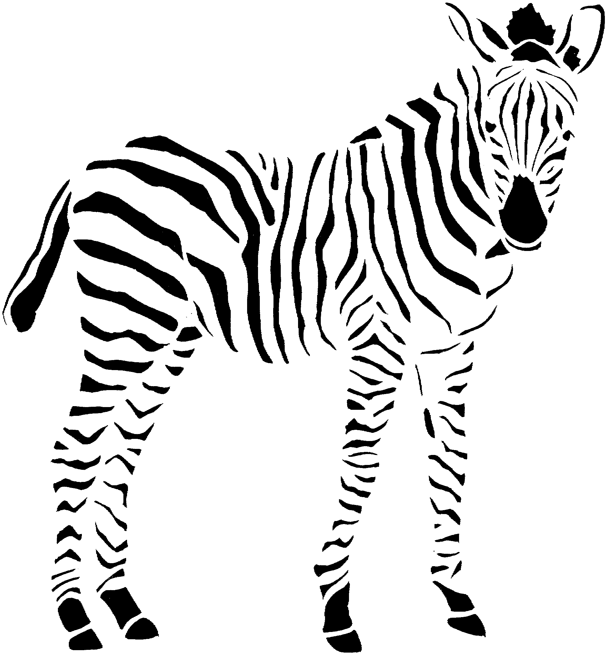 Coloring Page Of Zebra Without Stripes - Food Ideas