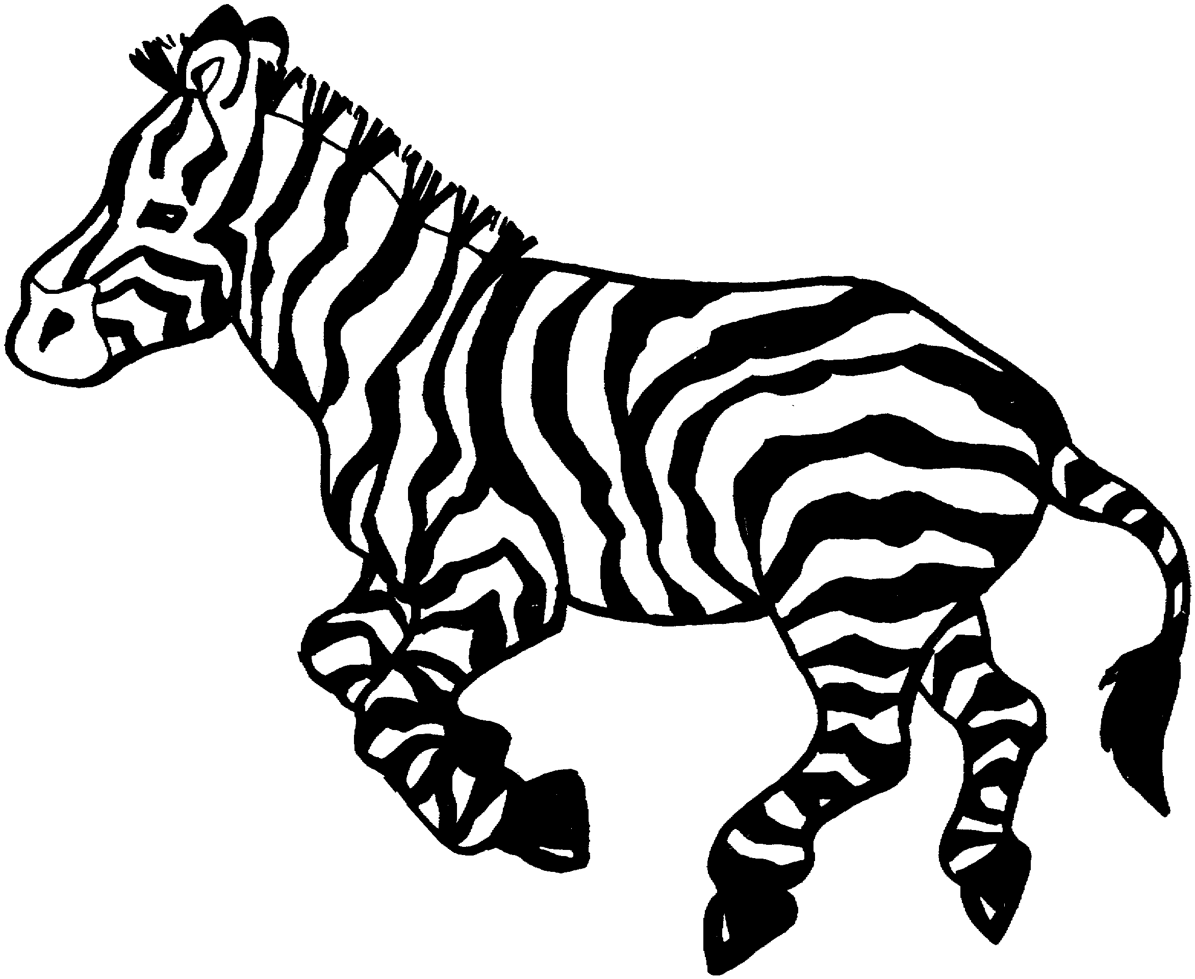 zebra template coloring pages - photo #44