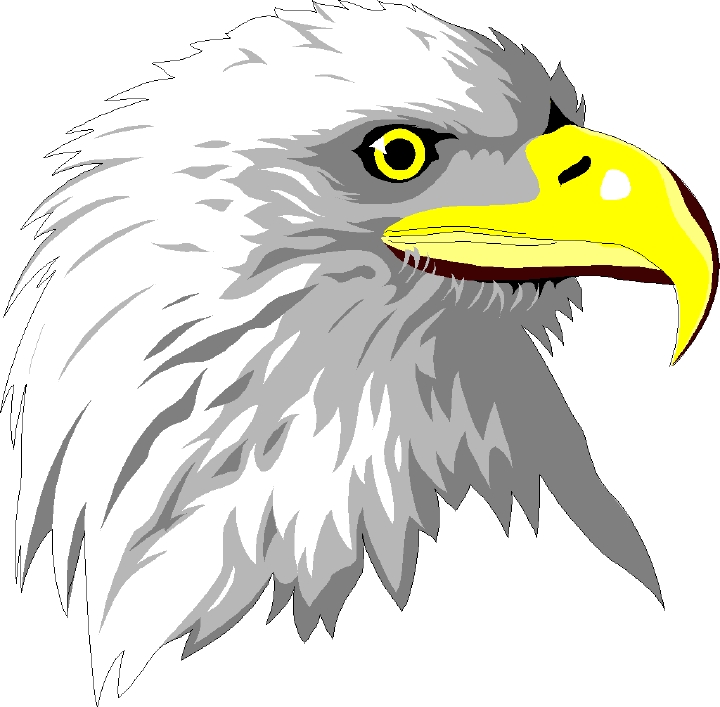 American Eagle Head Clipart Bw