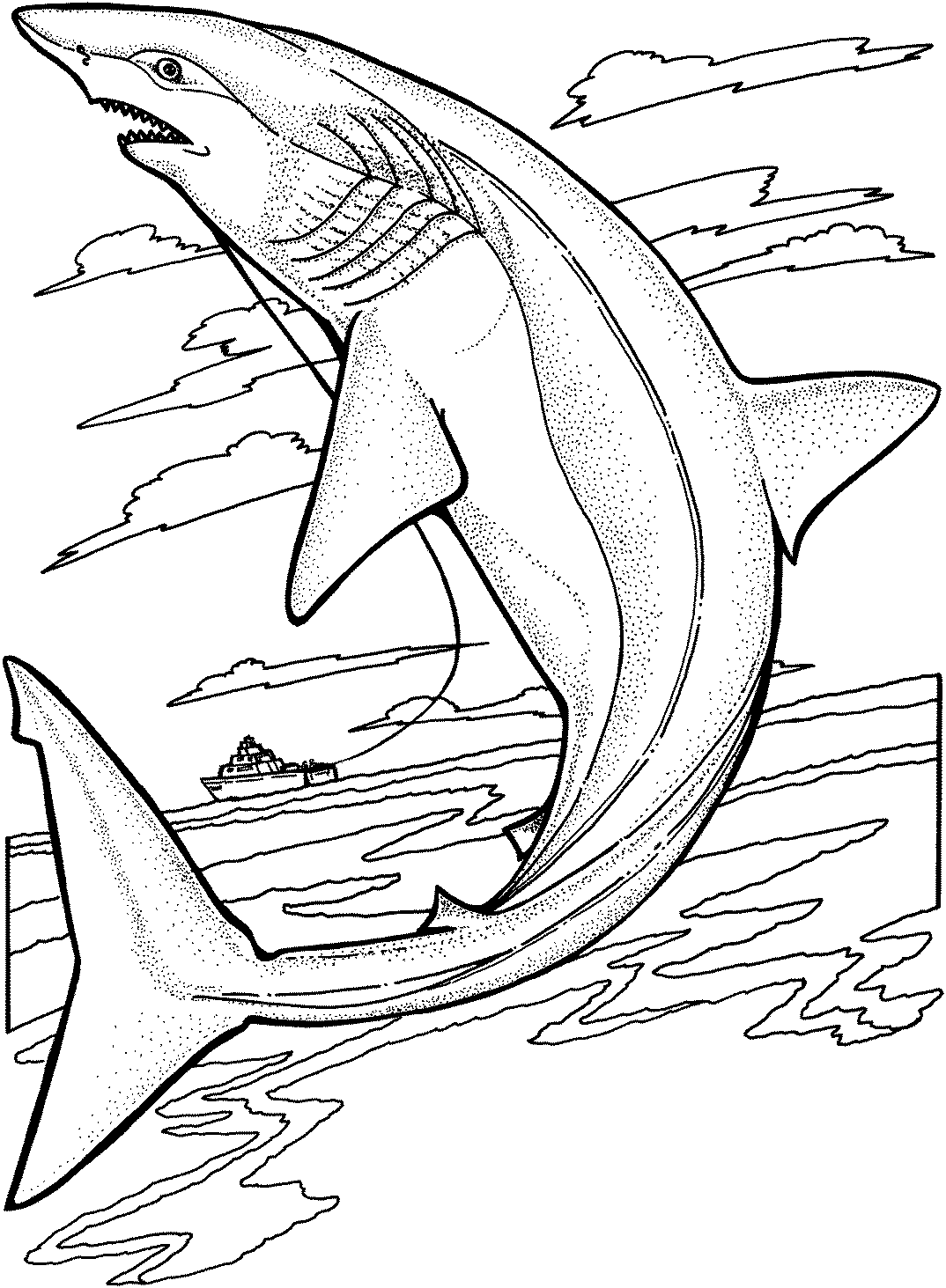 Shark Coloring Page 3